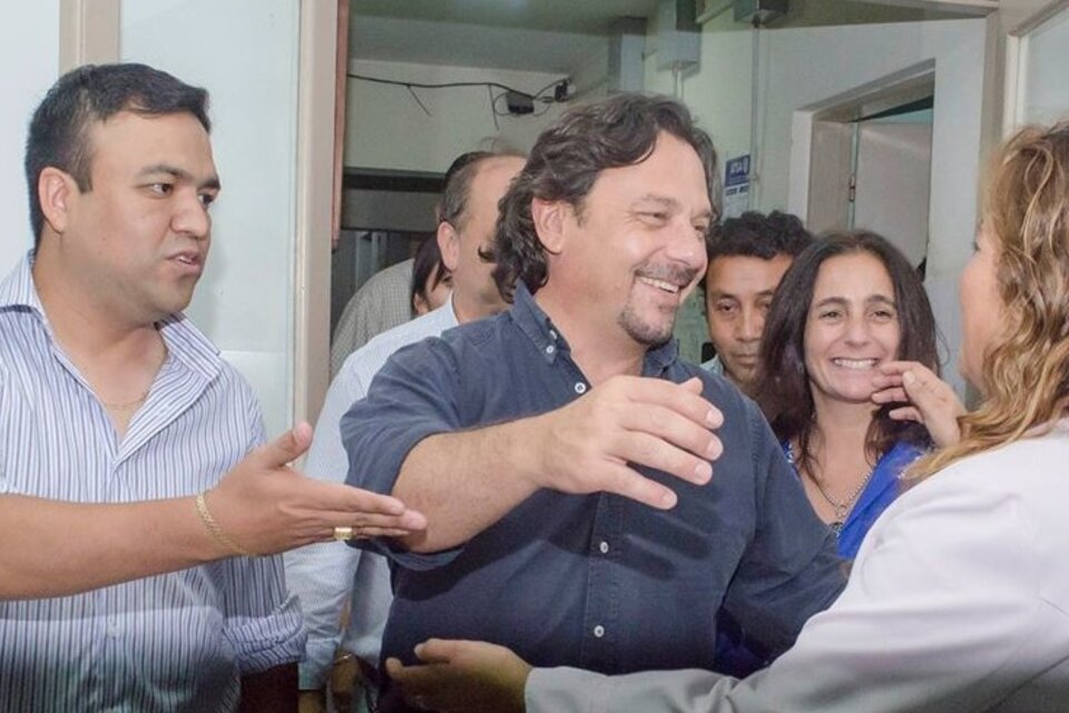 Prado con el gobernador Sáenz en la inuguración de obras del hospital