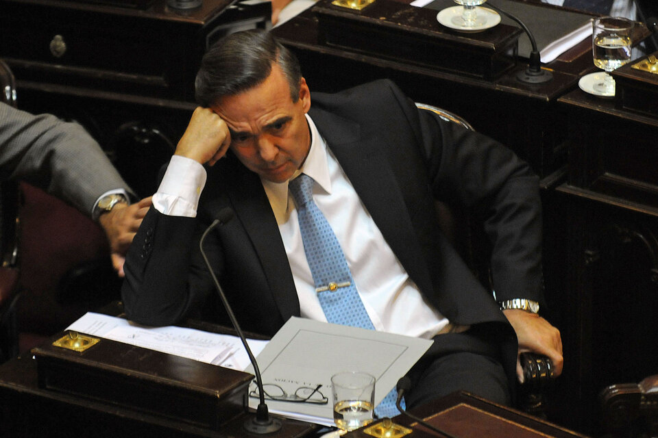 Miguel Pichetto en 2010, cuando presidía el bloque de senadores del Frente para la Victoria.