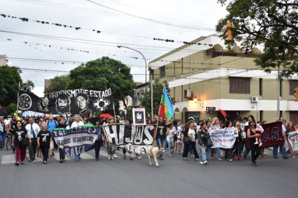 Marcha por el centro salteño en 2018