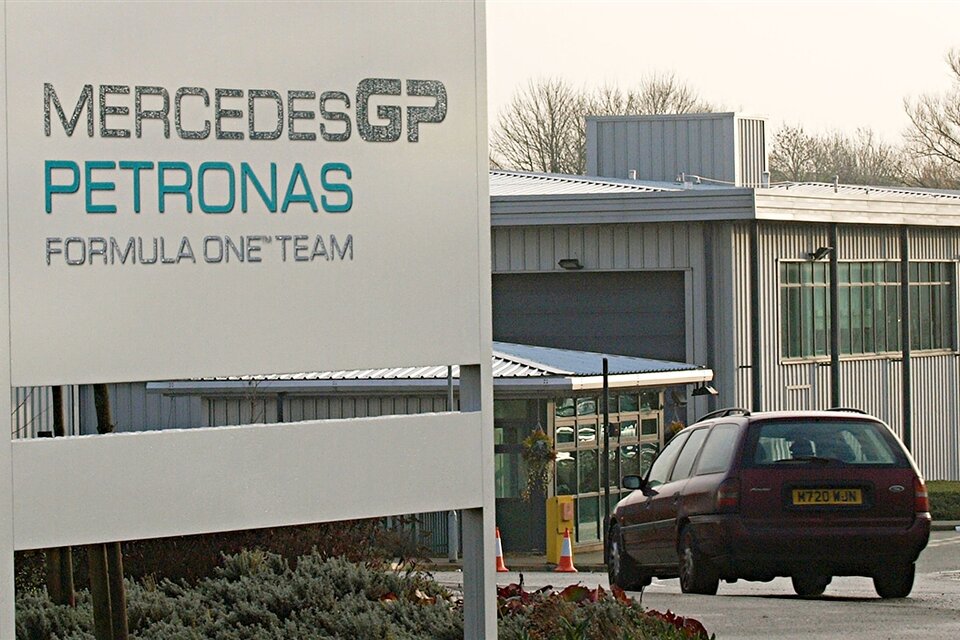 La sede de Mercedes en Brackley, donde ahora se producirán respiradores. (Fuente: AFP)