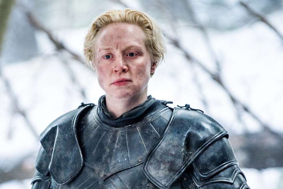 Gwendoline Christie en la armadura de Brienne of Tarth.
