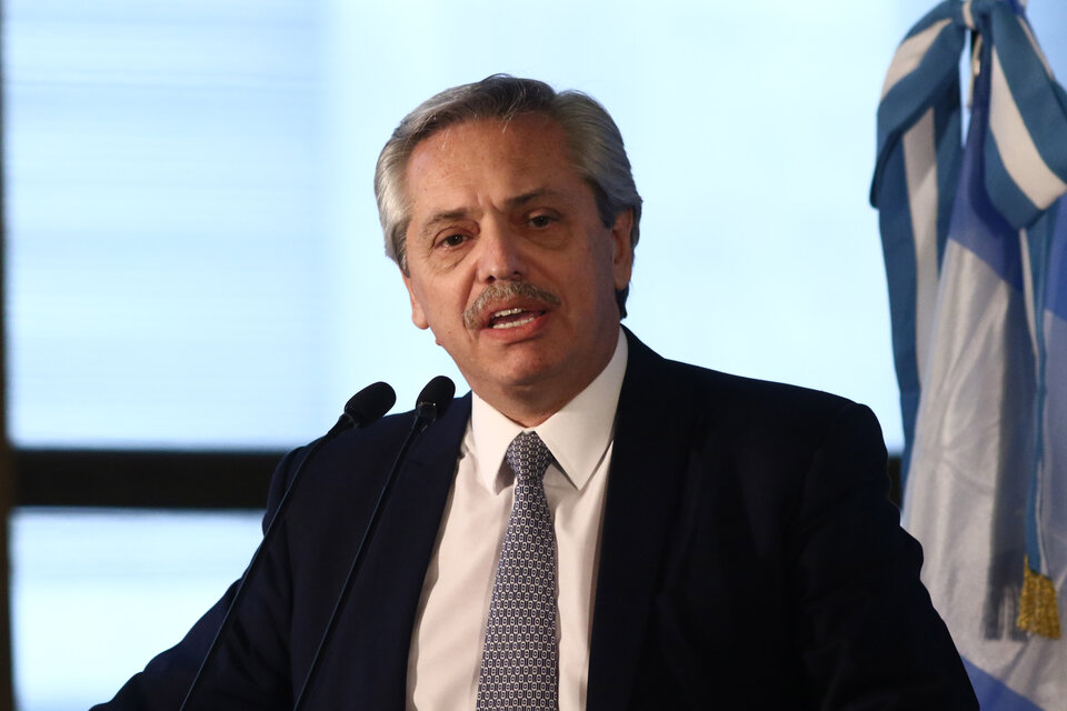 El presidente Alberto Fernández, liderando la estrategia sanitaria y económica para enfrentar el coronavirus. (Fuente: Bernardino Avila)