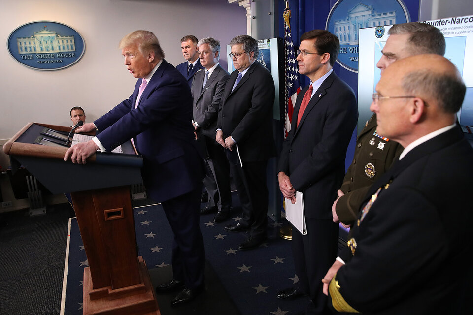 Trump anuncia “a operación antidrogas más grande de Occidente" en la Casa Blanca. (Fuente: AFP)