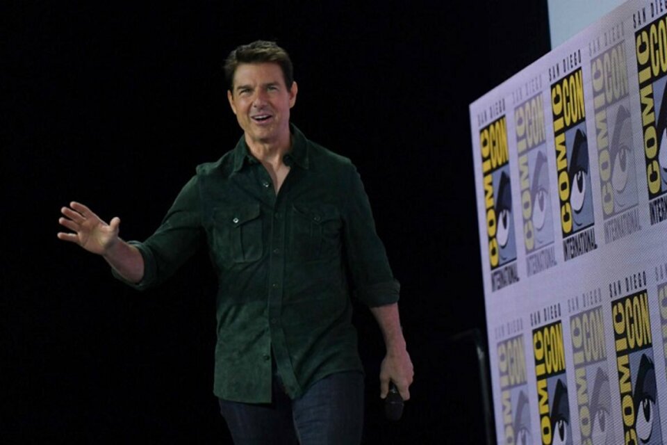 Cruise sube al escenario de la Comic Con de San Diego para presentar el trailer de su nueva película.  (Fuente: AFP)