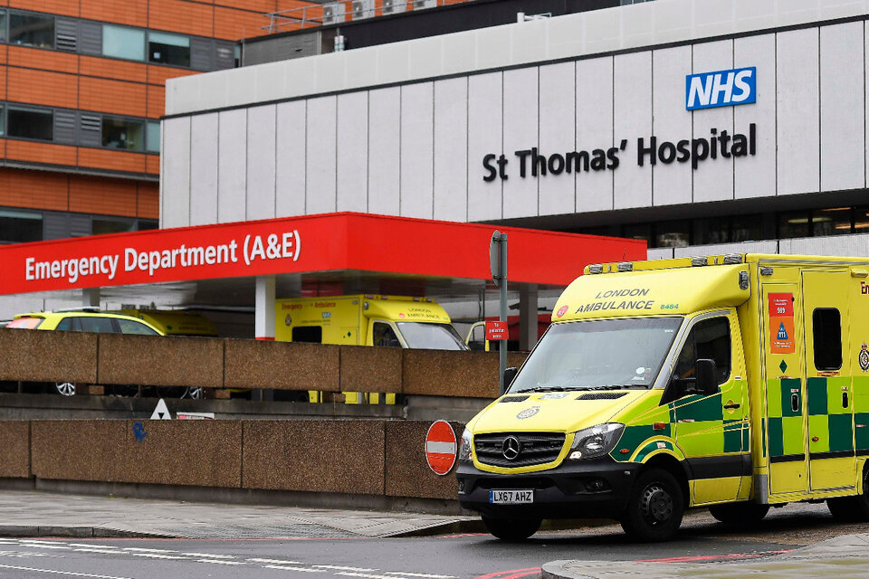 El hospital St Thomas, de Londres, donde fue hospitalizado Johnson. (Fuente: EFE)