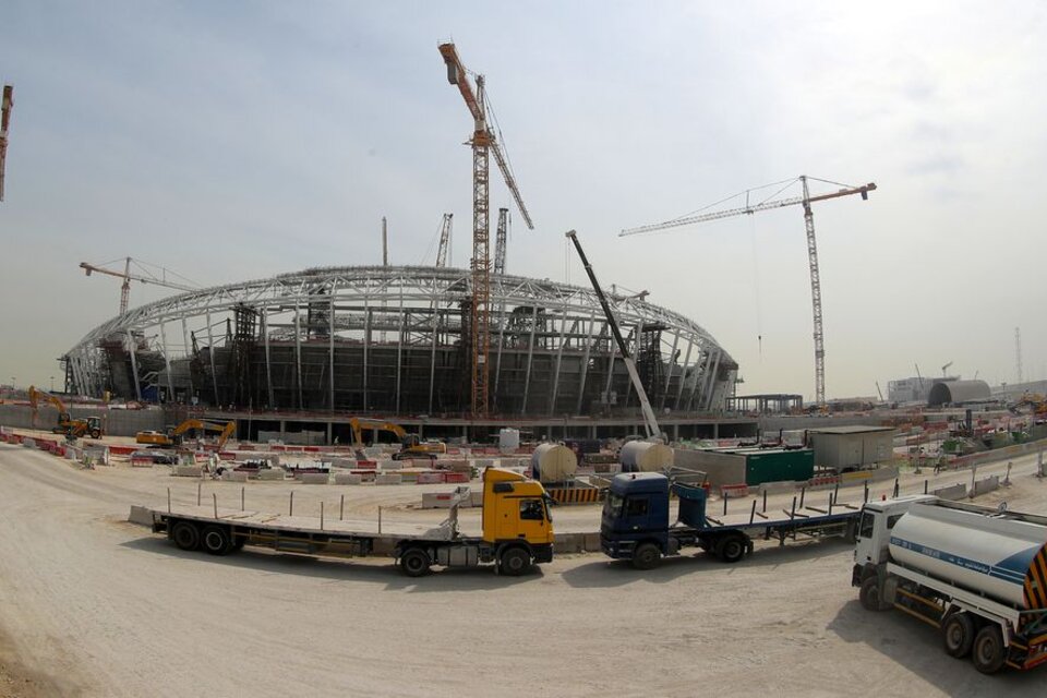 Las obras relacionadas al Mundial de Qatar permanecen (Fuente: AFP)