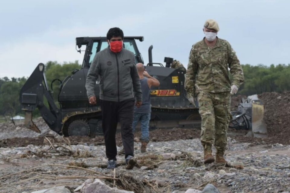 El Ejército realizó obras por las inundaciones en La Caldera