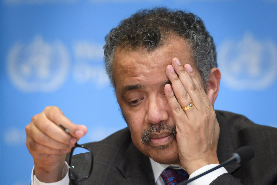 El secretario general de la OMS, Tedros Adhanom Ghebreyesus, optó por no confrntar. (Fuente: AFP)