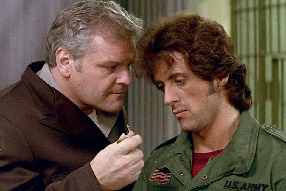 Dennehy junto a Sylvester Stallone en "Rambo" (1982).