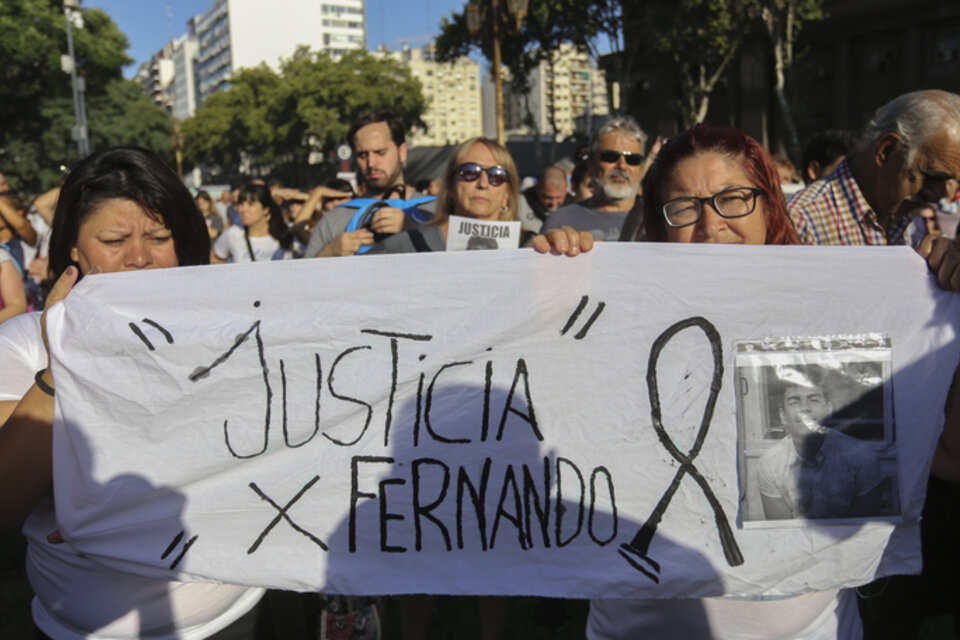 Una multitud se congregó en Plaza Congreso el 18 de febrero en reclamo de justicia por Fernando Báez Sosa.  (Fuente: NA)
