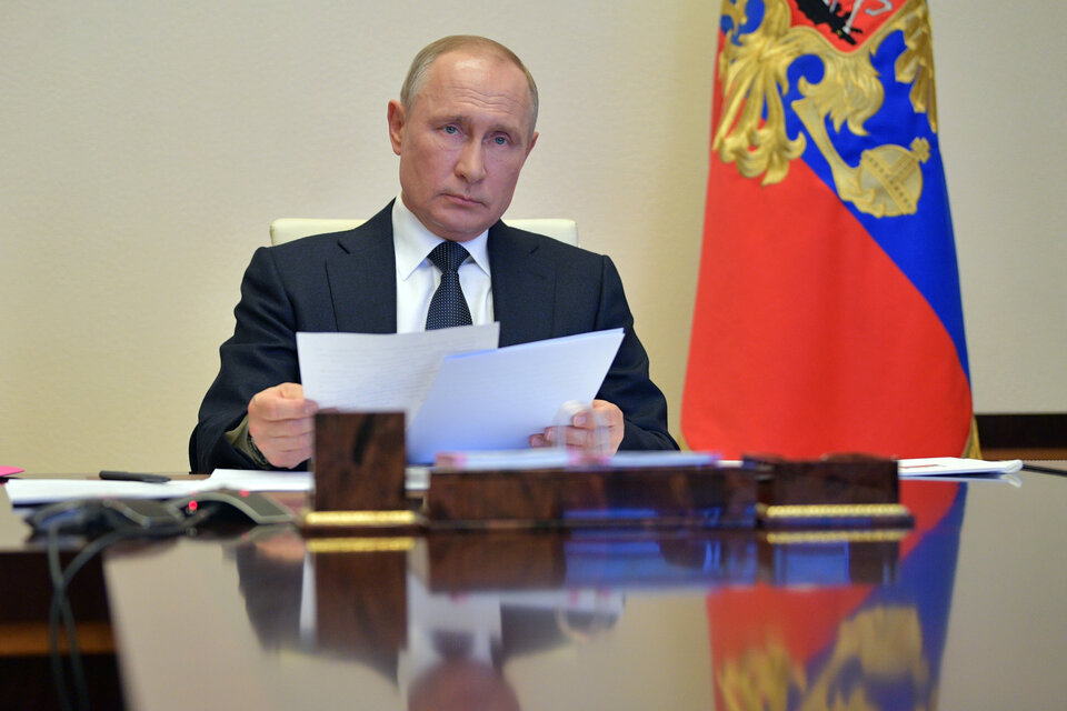Putin confirmó que se prolongarán las restricciiones por el coronavirus.  (Fuente: EFE)