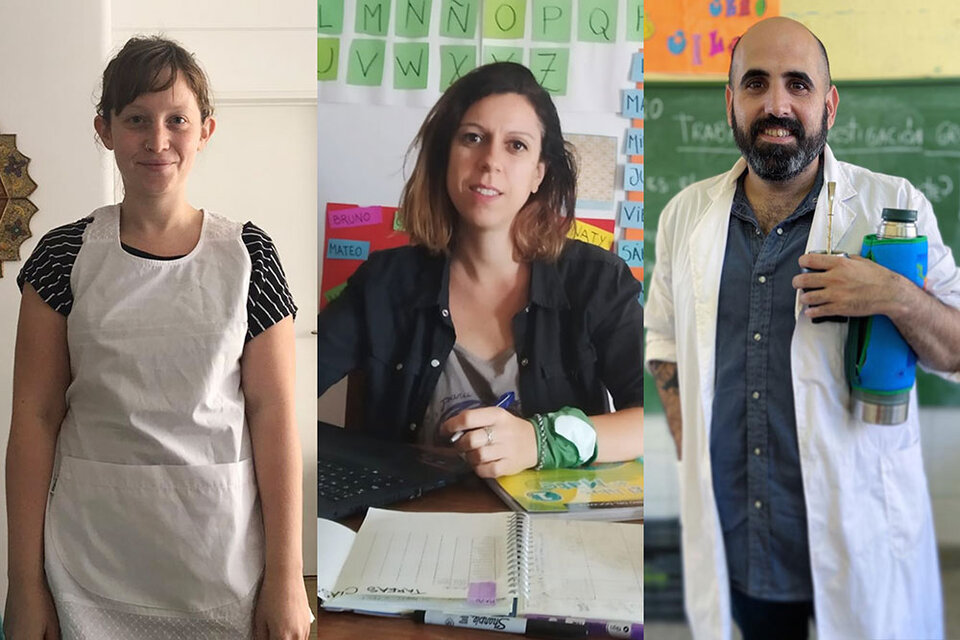 Lara Nesis, Goldín y Emmanuel Farina hablan de su inesperada realidad pedagógica. 