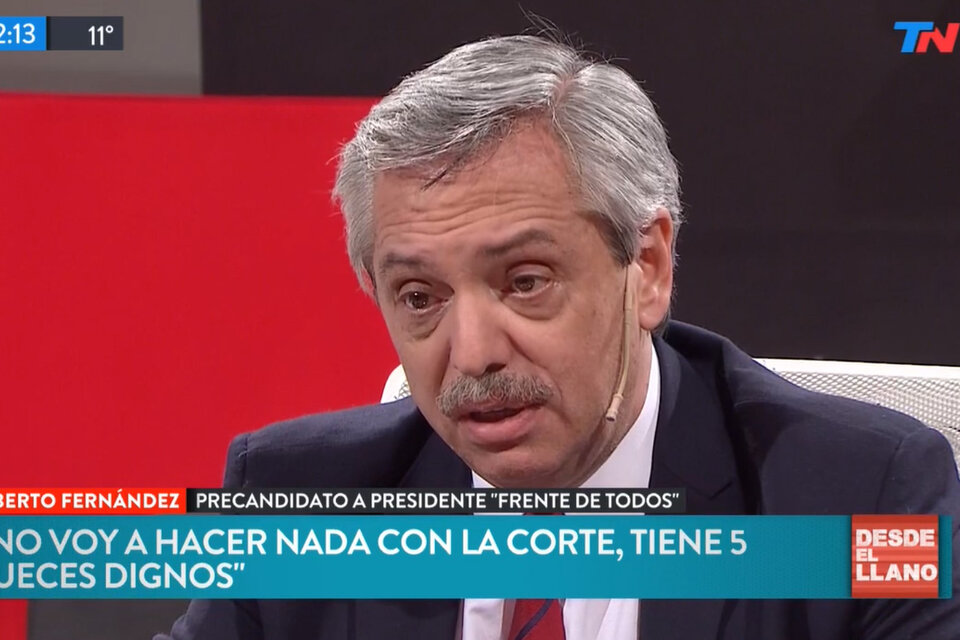 Alberto Fernández protagonizó varios contrapuntos con Joaquín Morales Solá durante una entrevista en TN: