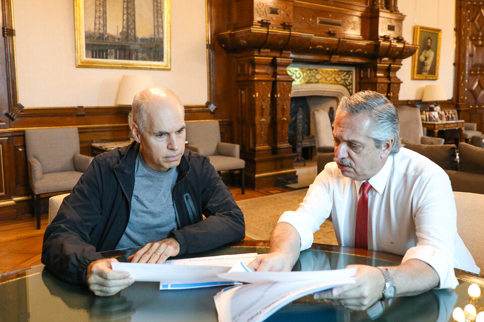 Empezó la reunión en la Quinta de olivos entre el Presidente Alberto Fernández y el jefe de Gobierno porteño, Horacio Rodríguez Larreta.