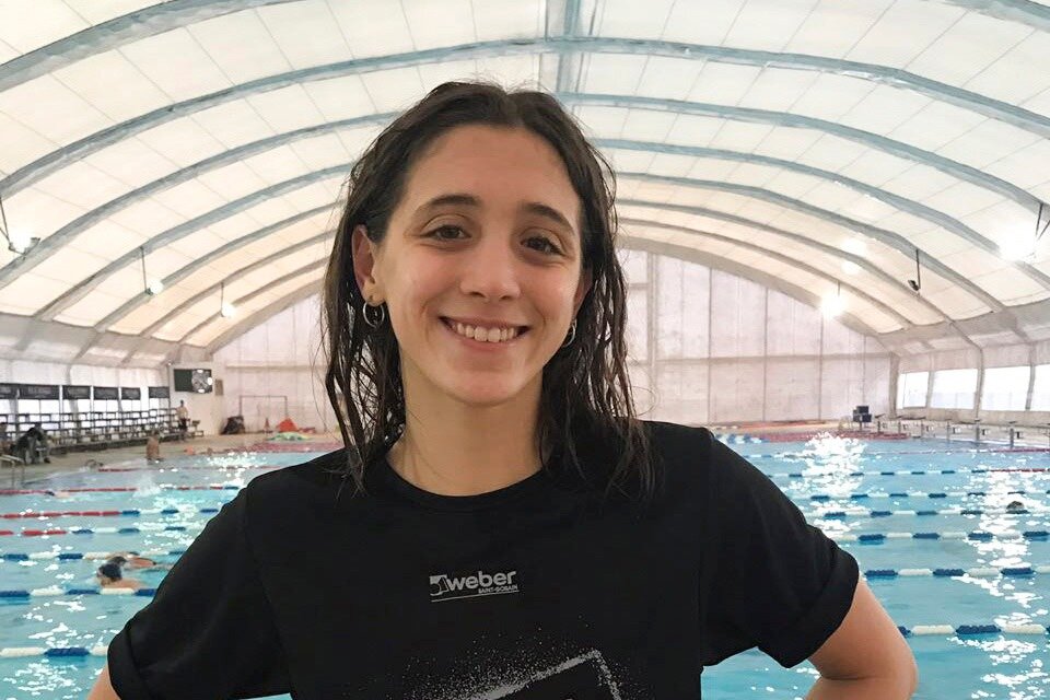 Delfina Pignatiello, nadadora olímpica.
