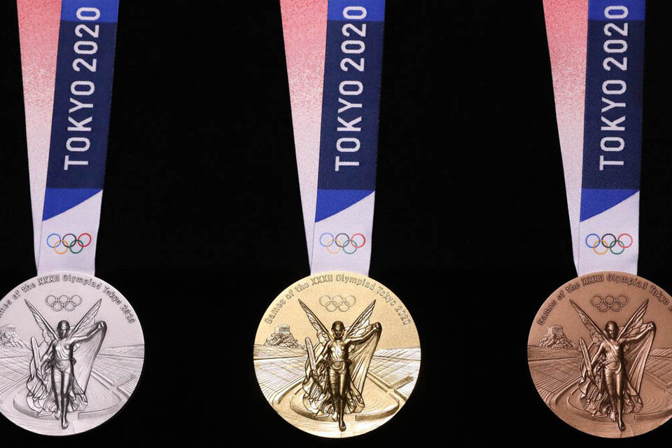 Las 5.000 medallas olímpicas fueron fabricadas a partir de material reciclable. (Fuente: Twitter Juegos Olímpicos)