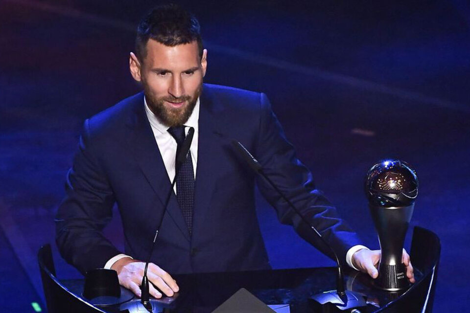 Lionel Messi ganó el premio que entrega la FIFA en 2019. (Fuente: AFP)