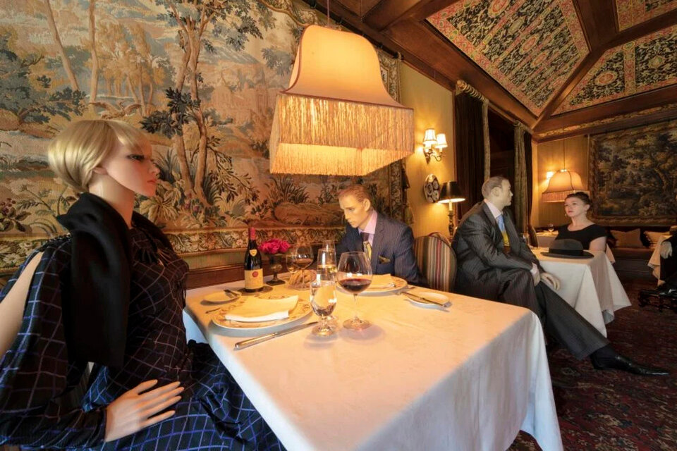 Distanciamiento: un restaurant norteamericano de lujo ocupará la mitad de su salón con maniquíes (Fuente: Instagram The Inn at Little Washington)