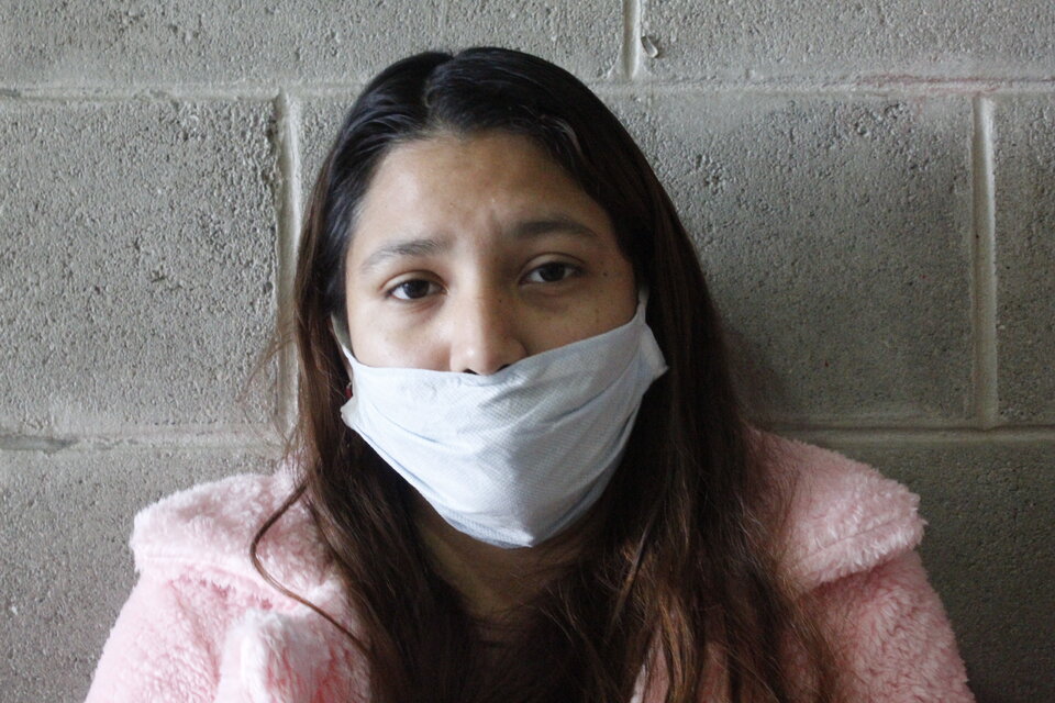 Araceli González, la hermana de la víctima, el día en que declaró todas las violencias previas que había sufrido Judith. (Fuente: Estela Fares)