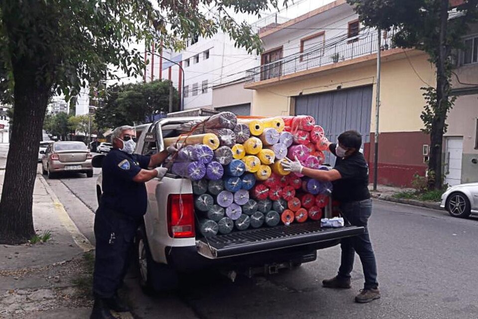 Malvina Abitante viajó tres veces a Buenos Aires para comprar las telas.