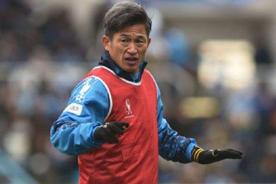 Kazu Miura, a los 53 años, sigue metiendo goles en la Liga japonesa. (Fuente: AFP)