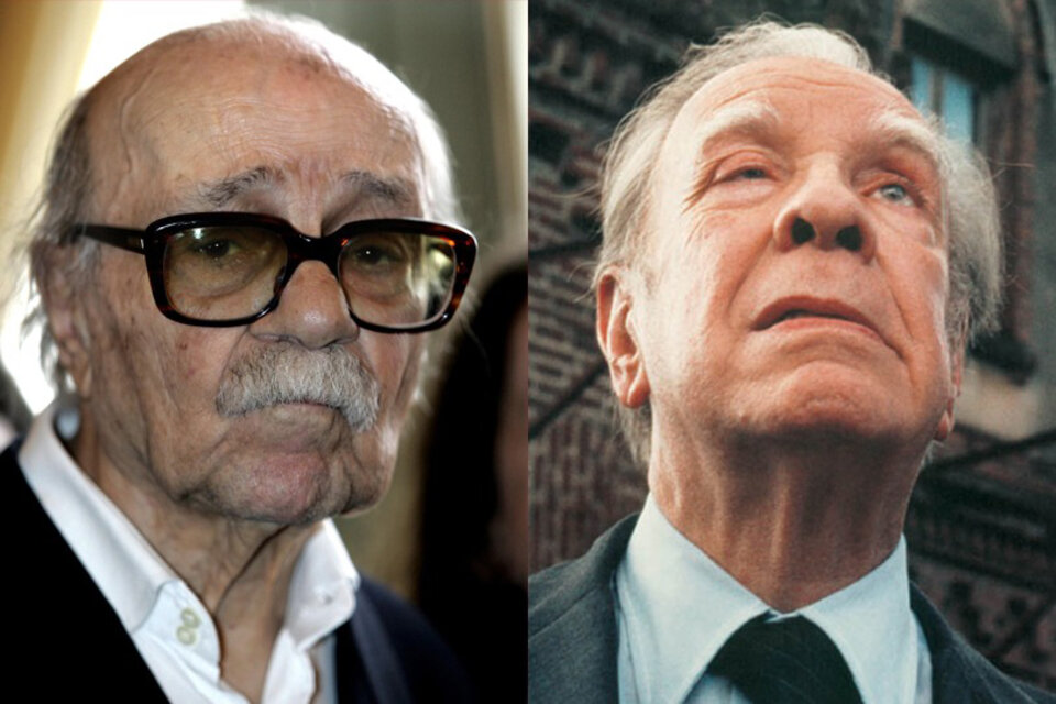 Ernesto Sábdo y Jorge Luis Borges.  (Fuente: Télam)