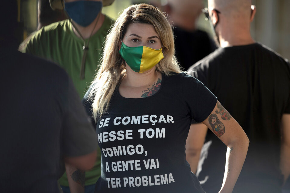 Sara Winter, ultraderechista y fan de Bolsonaro. (Fuente: EFE)