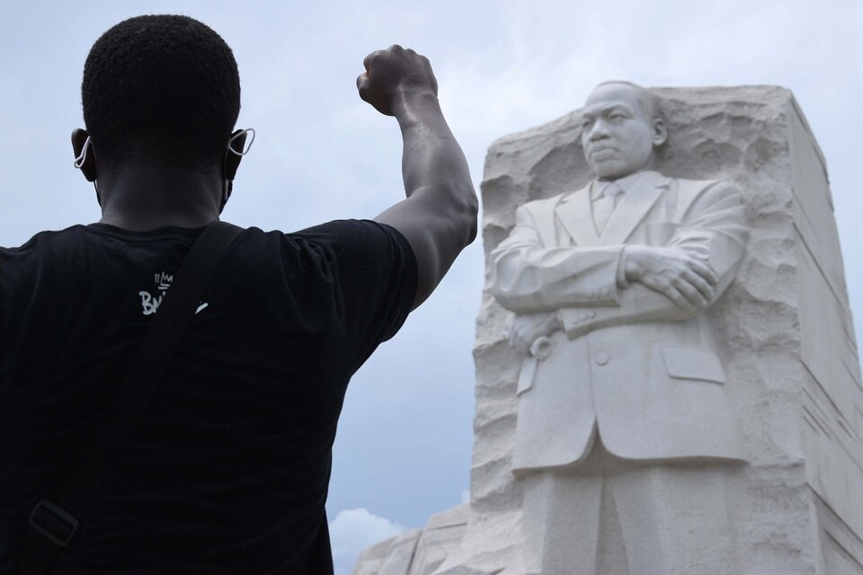 El monumento a Martin Luther King en Washington, centro de los festejos. (Fuente: AFP)