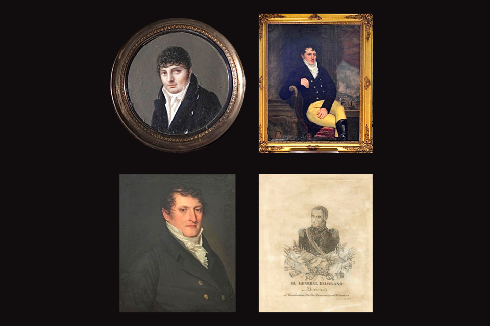 Los retratos que se hicieron en vida de Manuel Belgrano.