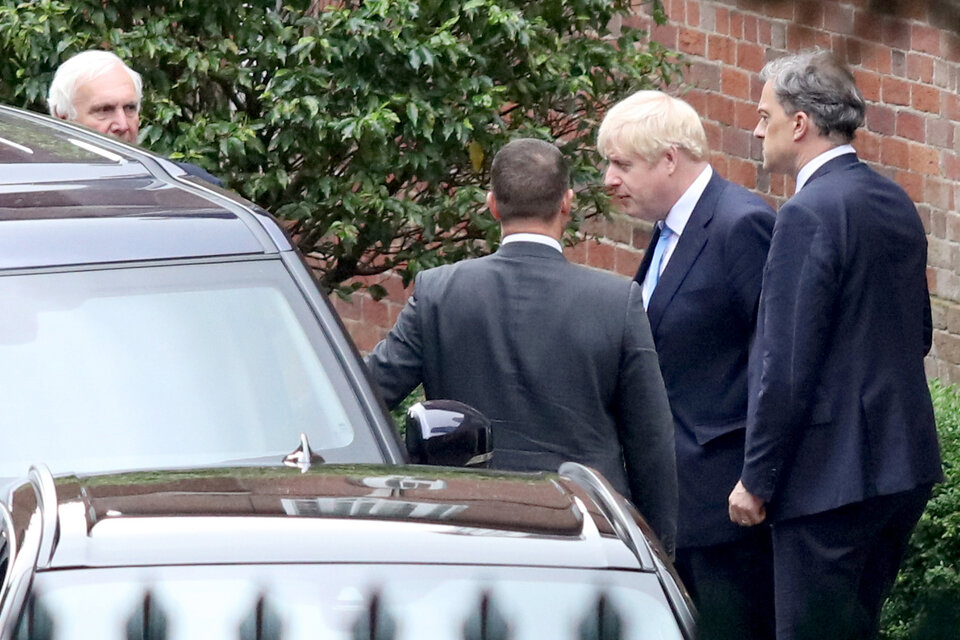 Boris Johnson estuvo en Irlanda del Norte como parte de una gira.  (Fuente: AFP)