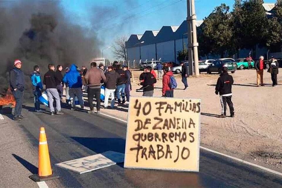 Los trabajadores se manifestaron en la ruta 38.