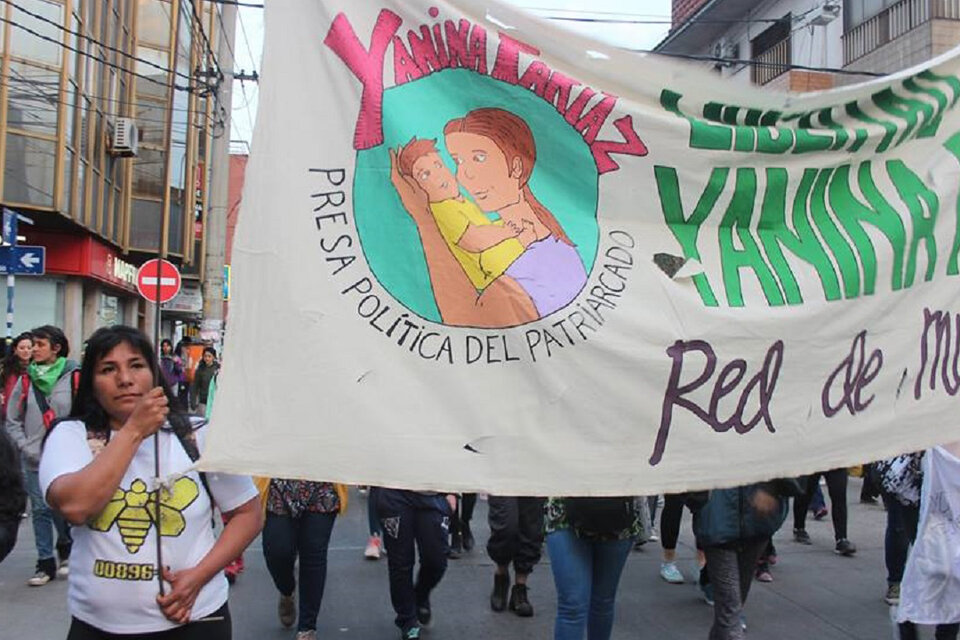 El caso de Yanina estuvo presente en las marchas feministas.