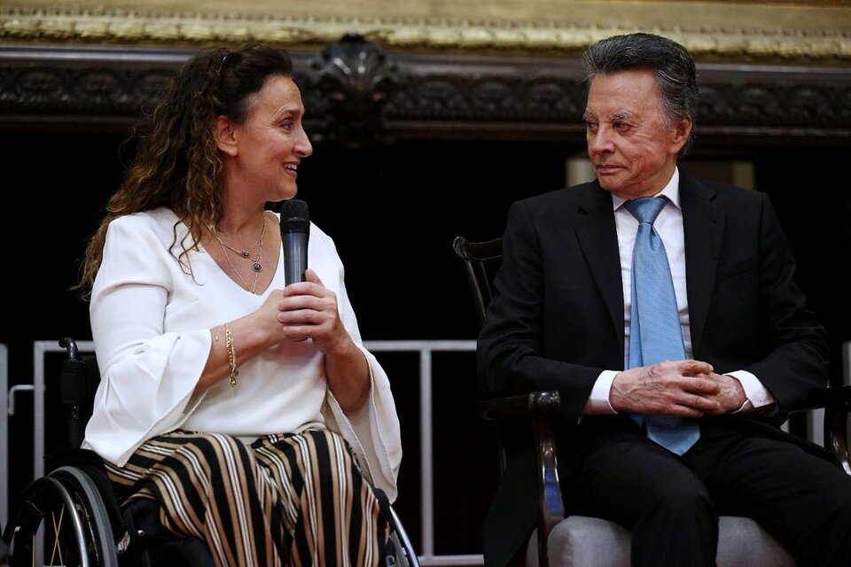 Michetti durante el homenaje a Ortega. Foto: Senado de la Nación Argentina
