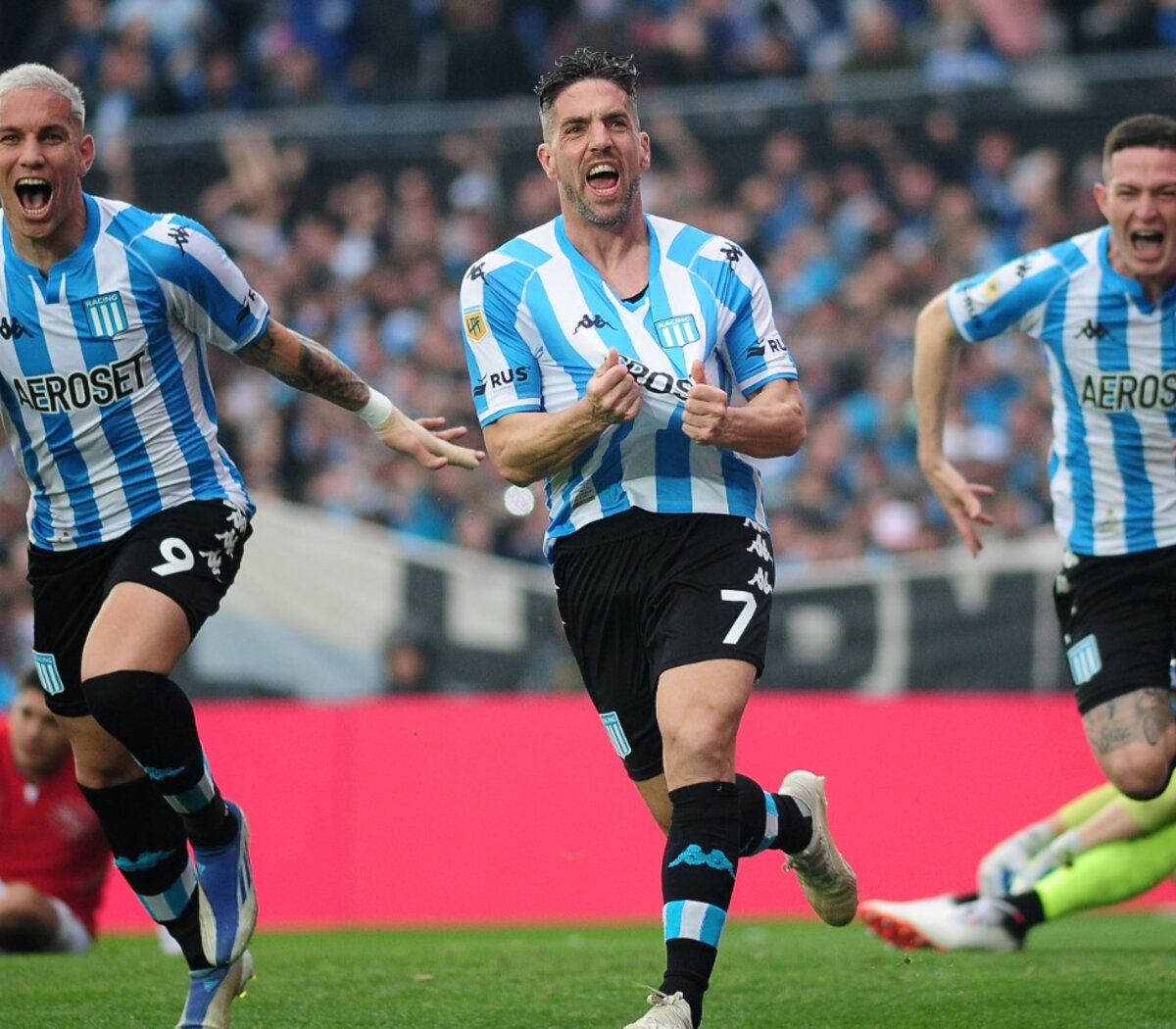 Ciudad De Avellaneda, Argentina. 16th Apr, 2023. Gabriel Hauche of Racing  Club looks on during a Liga Profesional 2023 match between Independiente  and Racing Club at Estadio Libertadores de America. Final Score