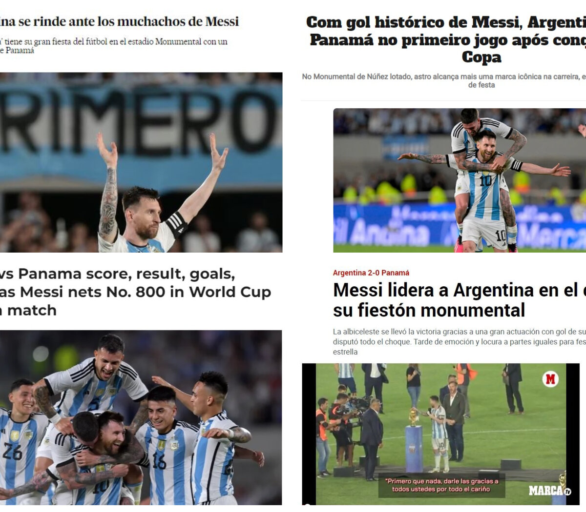 Tender Revocación Monumento Cómo reflejaron los medios internacionales los festejos de la Selección  Argentina | Frente a Panamá en el Monumental | Página12