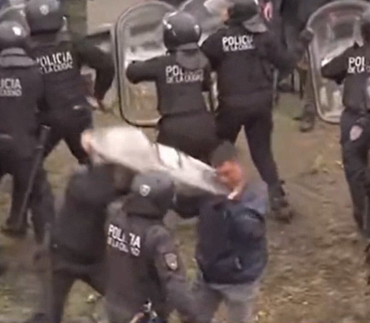 Paro de colectivos: el brutal ataque de la Policía de la Ciudad contra un  chofer | Video de la artera agresión | Página12