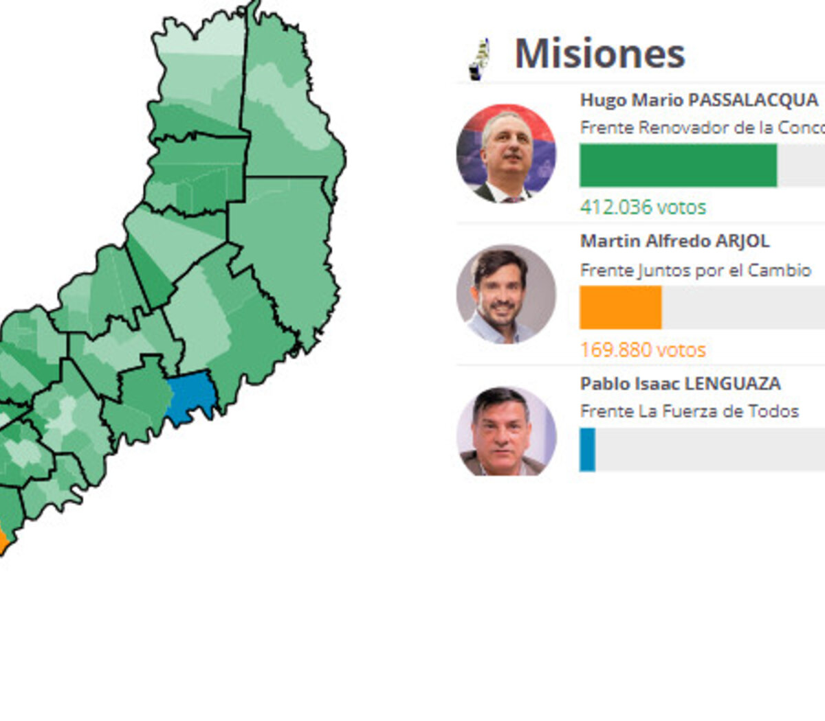 Elecciones en Misiones el mapa interactivo con los resultados