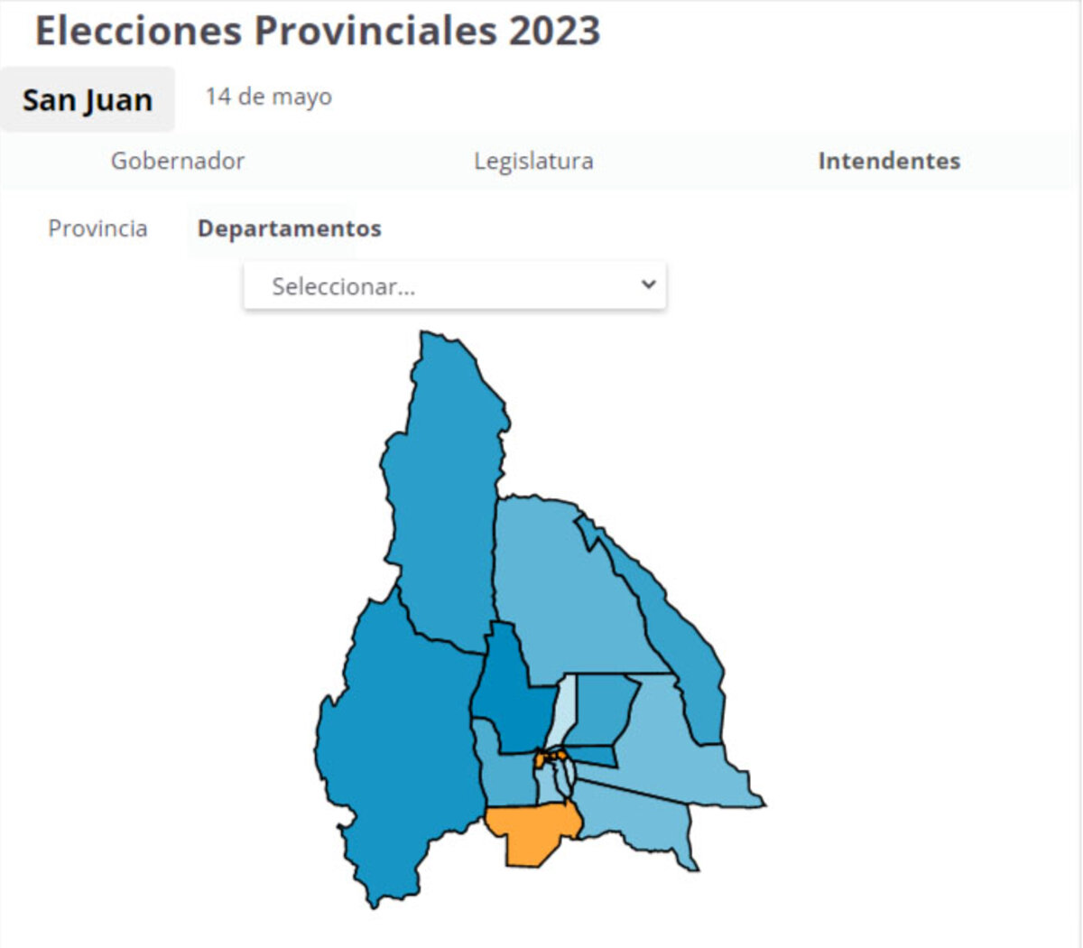 Elecciones en San Juan el mapa interactivo con los resultados