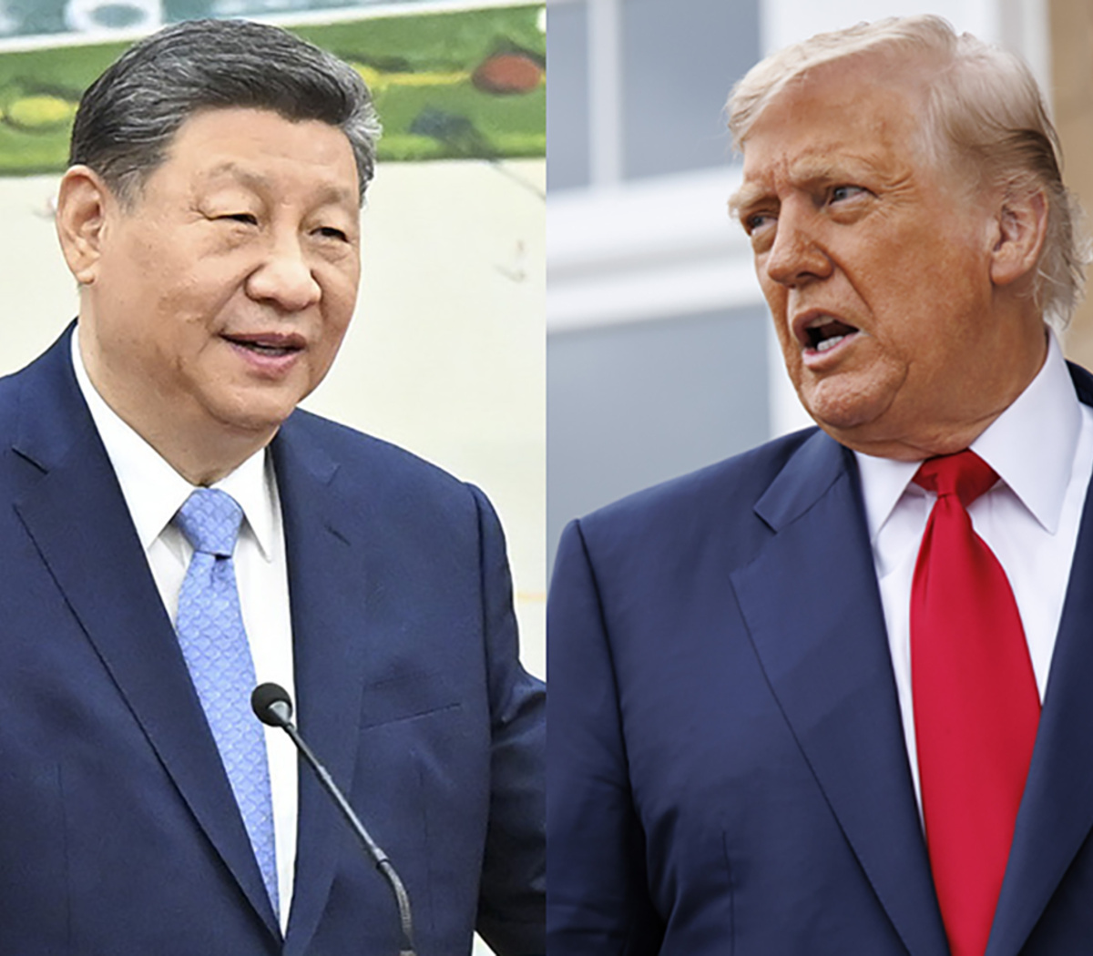 Los líderes de las dos superpotencias mundiales, Xi Jinping (China) y Donald Trump (EE.UU.).