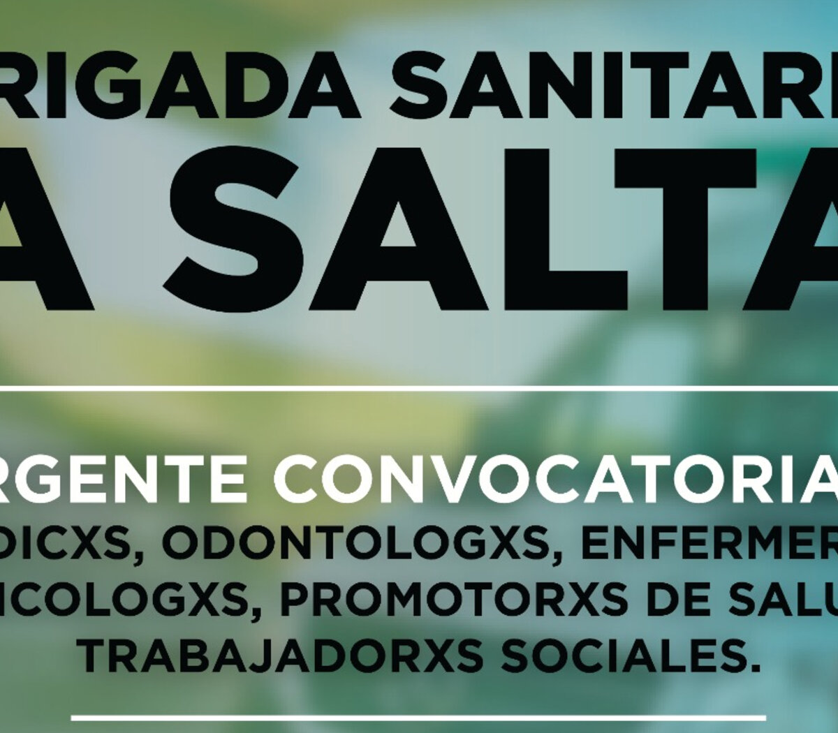 Una brigada sanitaria partir al Chaco salte o Solidaridad desde