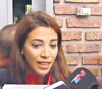 María Florencia Casamiquela, abogada de la familia de una de las chicas heridas y de los familiares de Denise. (Fuente: Imagen de TV) (Fuente: Imagen de TV) (Fuente: Imagen de TV)