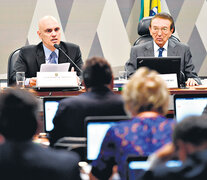 De Moraes (izq.) testifica en el Senado durante su audiencia de confirmación. (Fuente: AFP) (Fuente: AFP) (Fuente: AFP)