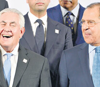 Tillerson y Lavrov en la foto de los cancilleres del G20. (Fuente: AFP) (Fuente: AFP) (Fuente: AFP)