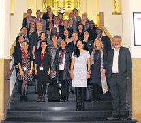 Participantes del primer simposio sobre distribución global, en La Haya. (Fuente: Télam) (Fuente: Télam) (Fuente: Télam)