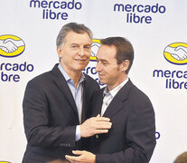 El presidente Mauricio Macri junto a Marcos Galperín, fundador y dueño del sitio Mercadolibre.com. (Fuente: DyN) (Fuente: DyN) (Fuente: DyN)