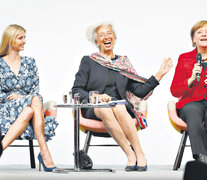(De iz. a der.) Ivanka Trump, Christine Lagarde y Angela Merkel en el foro de mujeres en Berlín.
