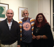 Eduardo Ceballos junto a Rubén Pedalino y la vicepresidenta Claudia Baigorria.