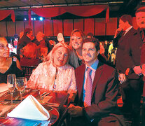 Elisa Carrió en Rosario junto a Luciano Laspina y Lucila Lehmann.