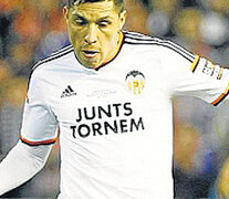 Enzo Pérez jugó todo el torneo español con Valencia.