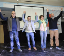 Galiotti, Rodríguez, Castañeda y Viale en La Toma.